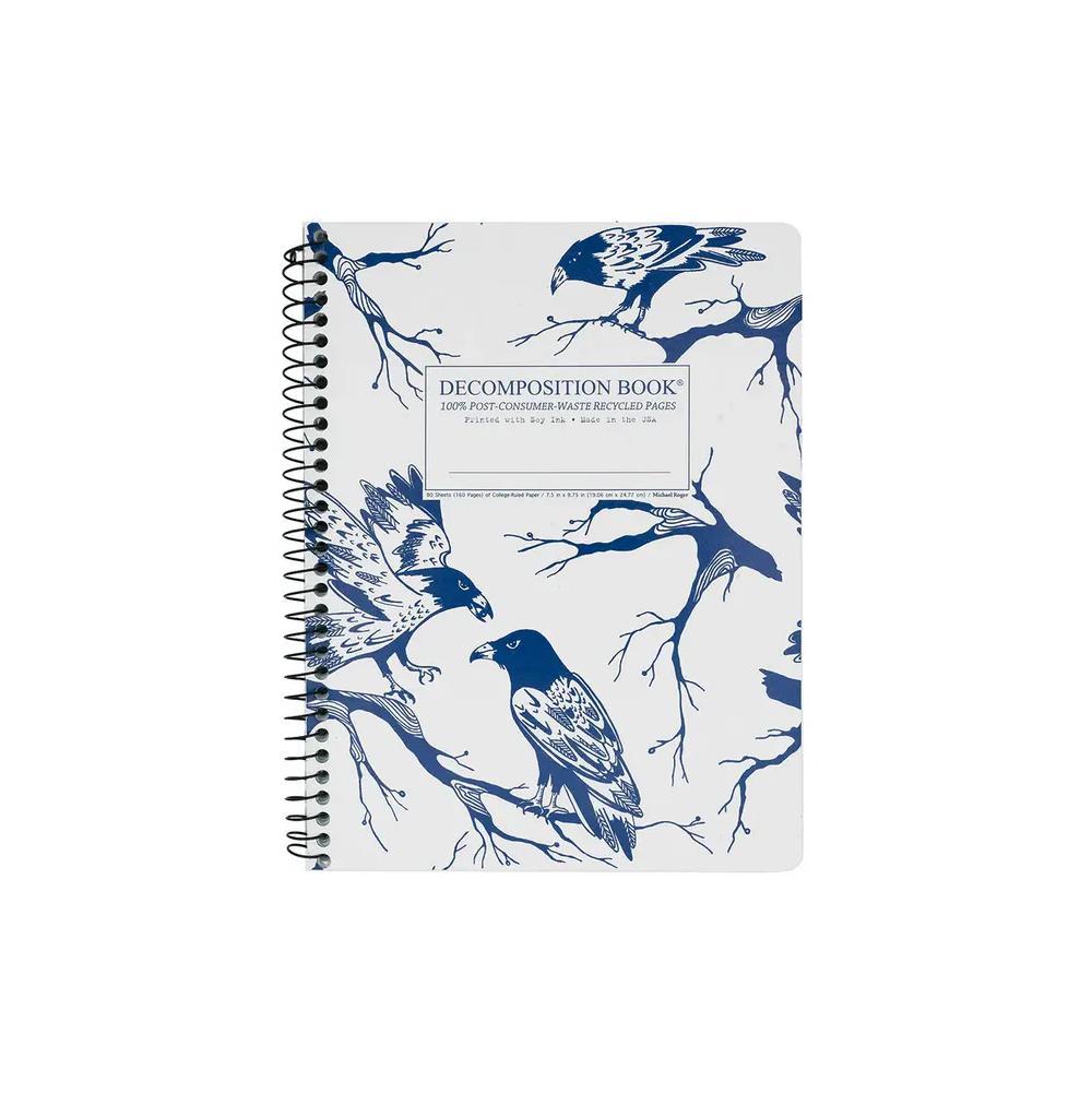 Michael Roger Press, Composition Book, Art & School, 9"x7", Decomp Book, Ravens, 890036